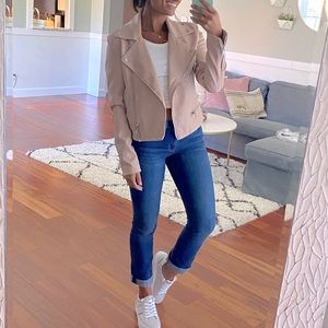 BlankNYC pink leather jacket